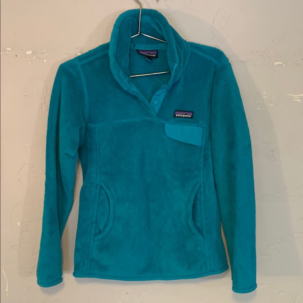 Patagonia Teal Fleece Pullover